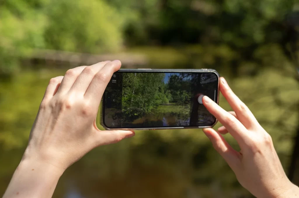 Tirando foto com o celular